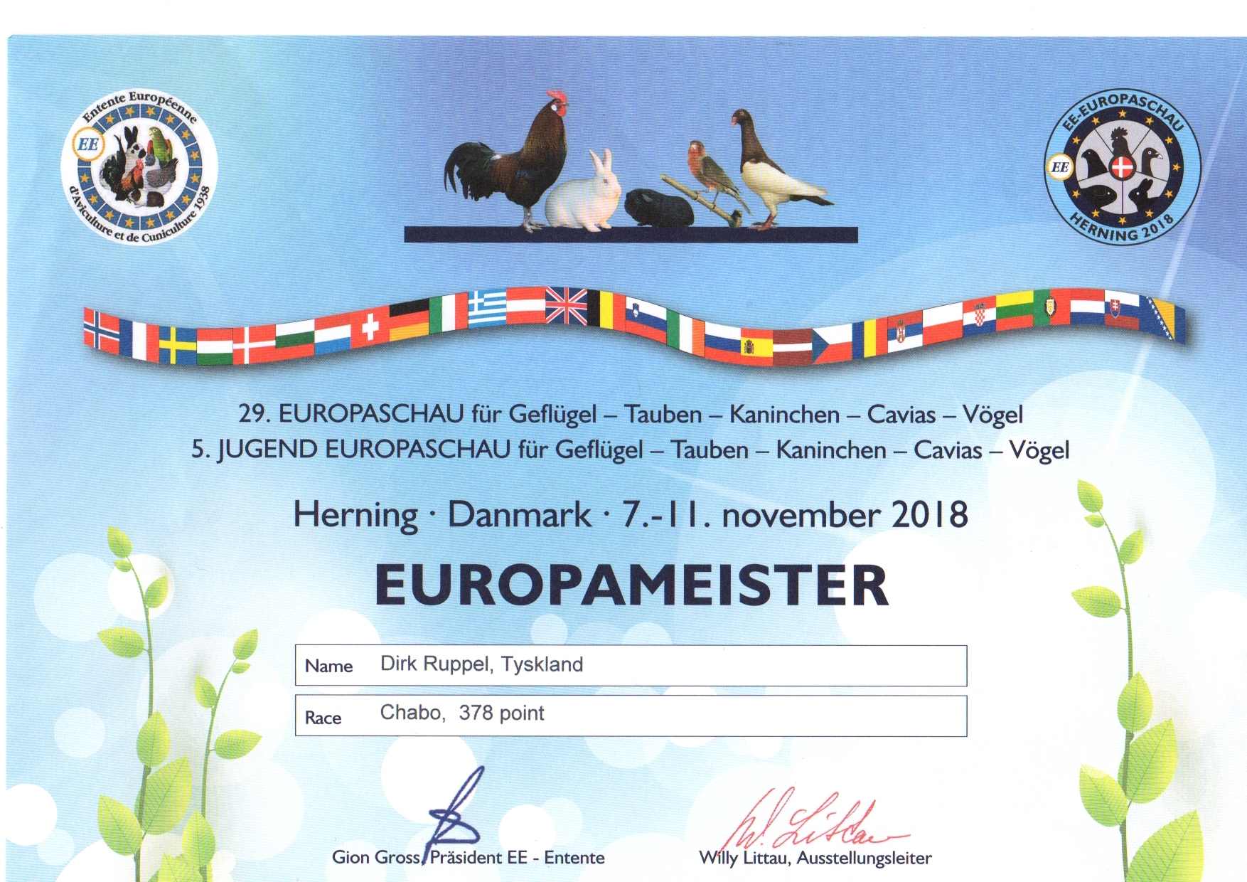 Europameister 2018 Dnemark Herning